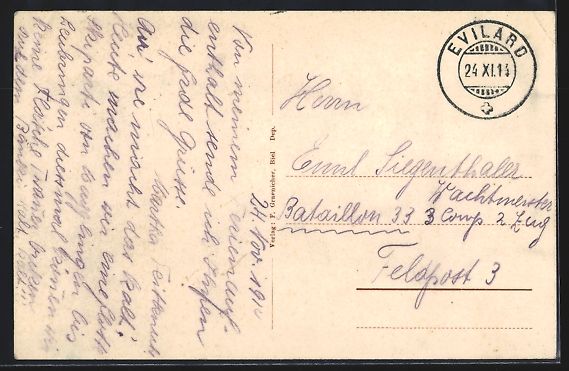 Cartes postales: AK Leubringen, Evilard, 1914 – D'occasion à Berlin par bartko-reher 1