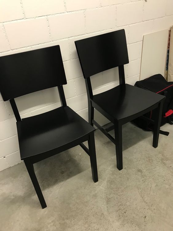 2 Stühle Ikea schwarz Norvald Kaufen auf Ricardo