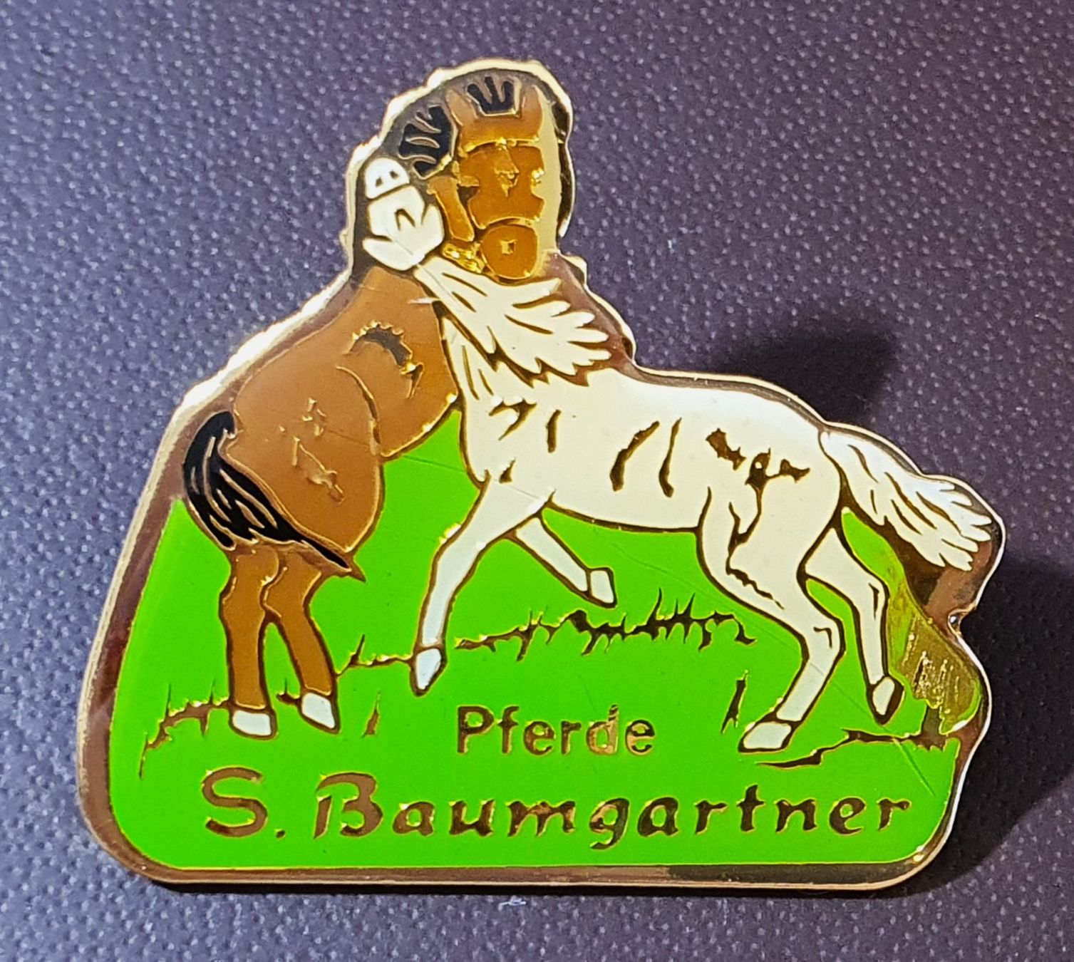 Placchette & Badge: R673 - Pin Pferd / Pferde S. Baumgartner – Usato da Reinach BL venduto da Boston-Verkauf