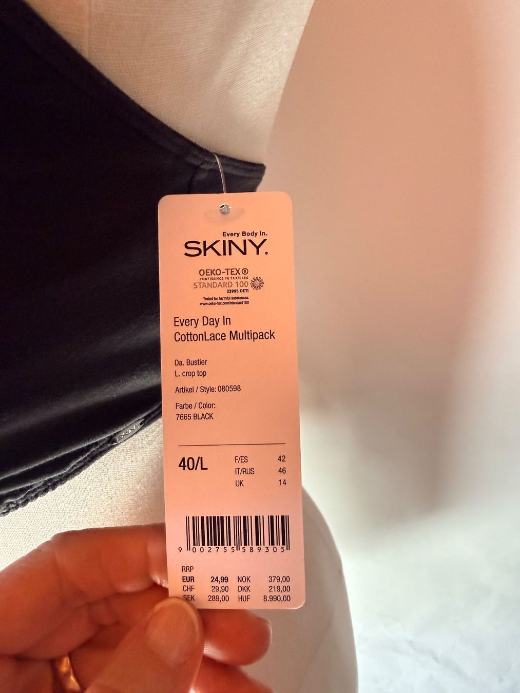 Altra biancheria intima: SKINY, Bustier EVERY DAY, Grösse 40/L, Farbe Schwarz – Nuovo e nell'imballaggio originale da Rudolfstetten venduto da gst_g7xl 1