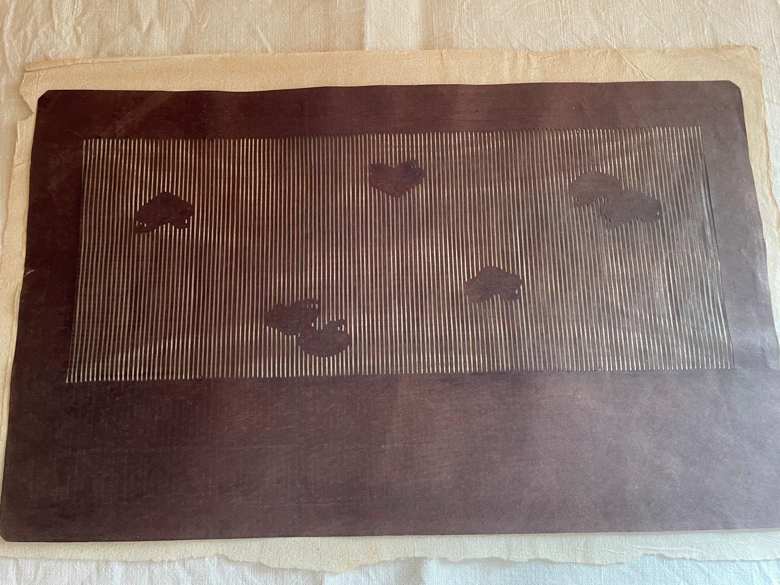 Pochoirs: antike Oelpapier-Schablone aus Japan – D'occasion à Ebnat-Kappel par carastellabella