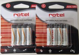 8 Stück Rotel Batterien AAA LR03 1.5V Swiss selection