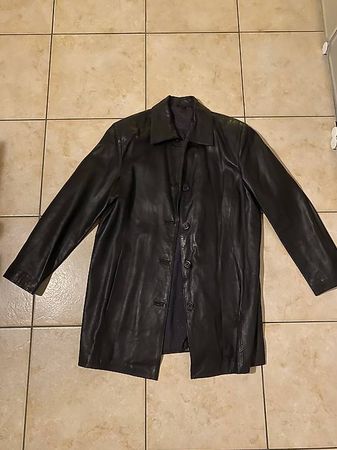 Giacca in pelle donna 3/4 taglia M