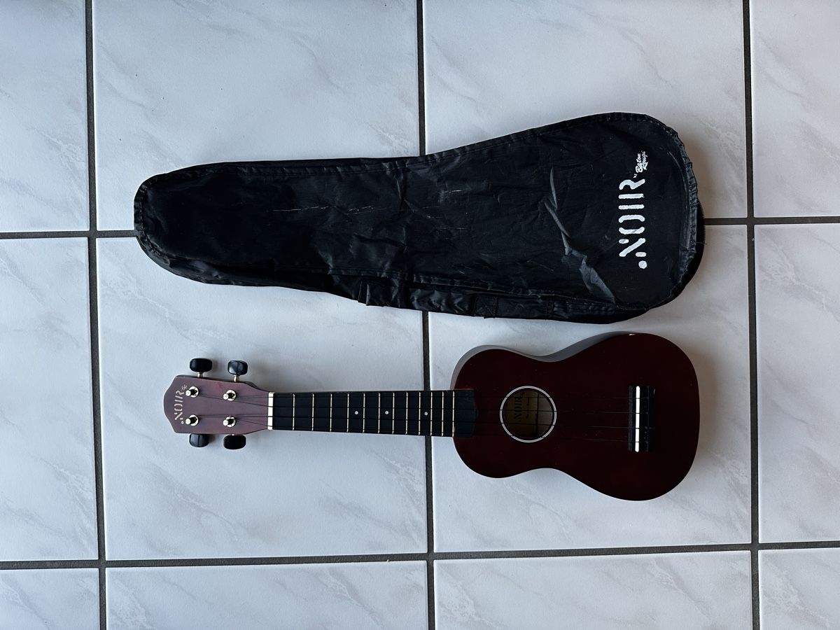Strumenti musicali: Schwarze NOIR Ukulele mit Tasche – Usato da Forch venduto da sv94 1