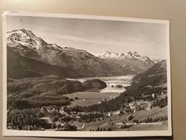 Alte Ansichtskarte Suvretta-Silvaplana, datiert 1948