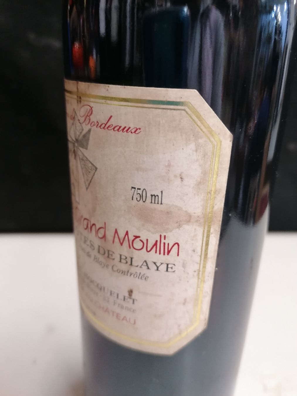 Vino: CHÂTEAU LE GRAND MOULIN 1990 – Nuovo (secondo la descrizione) da Genève venduto da Leboucheoreilles 4