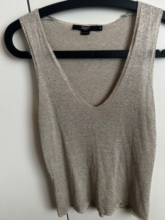 Feinstrick Tanktop von Seventy gr 40 beige gold