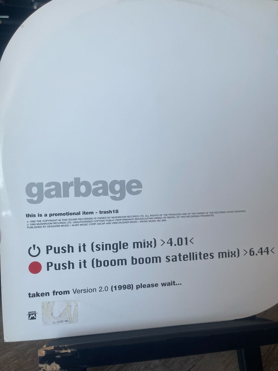 Dischi in vinile: Garbage / Push it  – Nuovo (secondo la descrizione) da Dagmersellen venduto da stonefinger 1