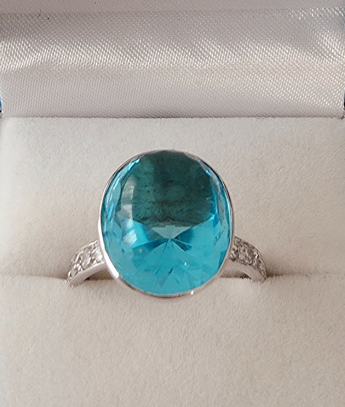 Anelli: Silberring (925) mit blauem Topas - NEU – Nuovo e nell'imballaggio originale da Uetikon am See venduto da Coralreef 1