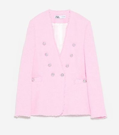 Blazer Zara en tweed rose - XS