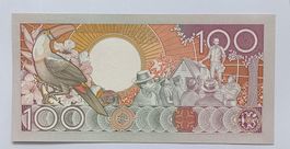 100 Gulden Suriname 1986 UNC – Tukan / Anton de Kom Vögel