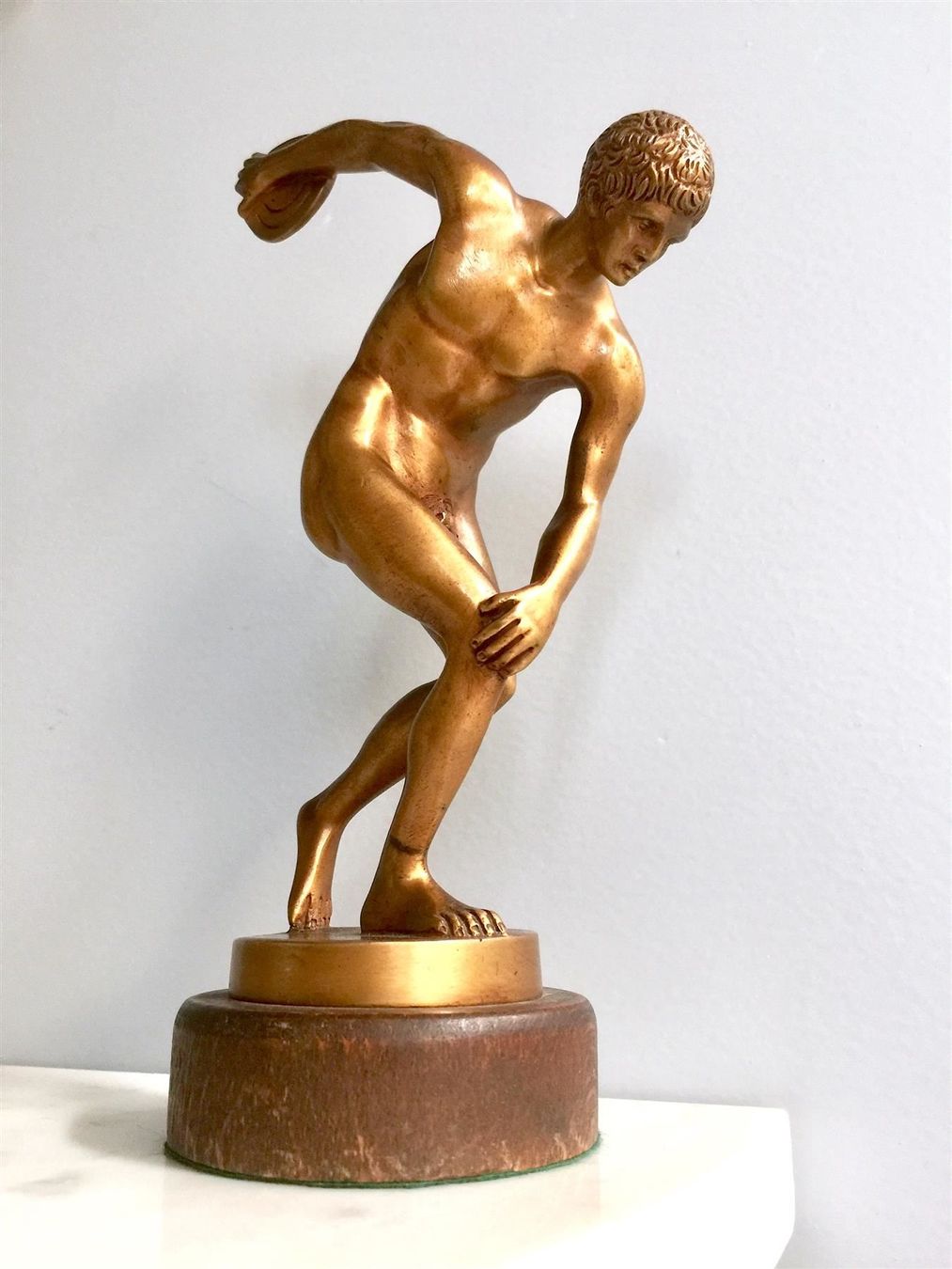 Sculture & Statue: F0030 Figur "Diskobolus" Diskuswerfer Bronze Art Deco ~1940 – Usato da Horgen venduto da Louis_xv 6