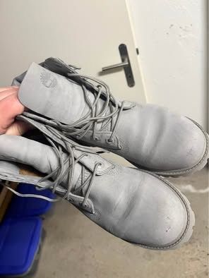 Timberland Herrenschuhe: Hellgrau Timberland Boots in 38 – Gebraucht aus Winterthur von Natcl
