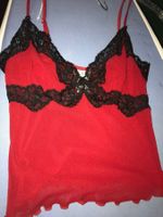 Top und Slip, schwarz/rot, Gr. S