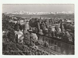 Postkarte Blick auf Zürich mit Limmat und Sihl, 29.08.1947