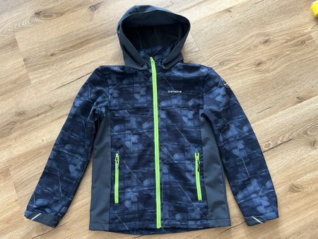 Kinder Softshelljacke Grösse 152 Icepeak dunkelblau gemuster