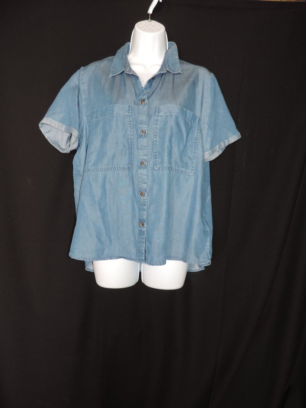 Blusen: blouse manche courte jeans bleu foncé – Gebraucht aus Genève von Axelle333 2