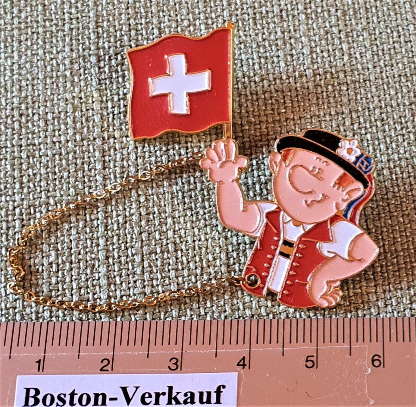 Placchette & Badge: E425 Pin Schweizer Fahne & Senn – Usato da Reinach BL venduto da Boston-Verkauf 1