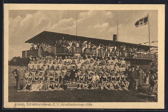 Cartoline postali: Hannover, Hann. Schwimmverein E. V., Ans – Usato da Berlin venduto da bartko-reher