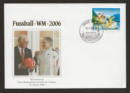 2006 Fussball WM Beckenbauer + Leuenberger Weltmeisterschaft