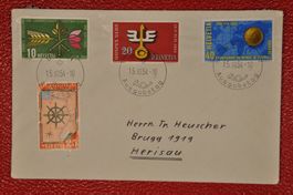 1954 316-319 FDC