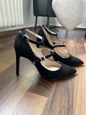 Zara Basic High Heels Schwarz, Grösse 37, Top Zustand