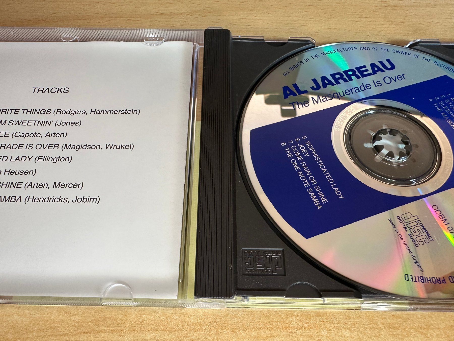 CD: Al Jarreau – The Masquerade Is Over – Usato da Rikon im Tösstal venduto da Alpenmutz 2