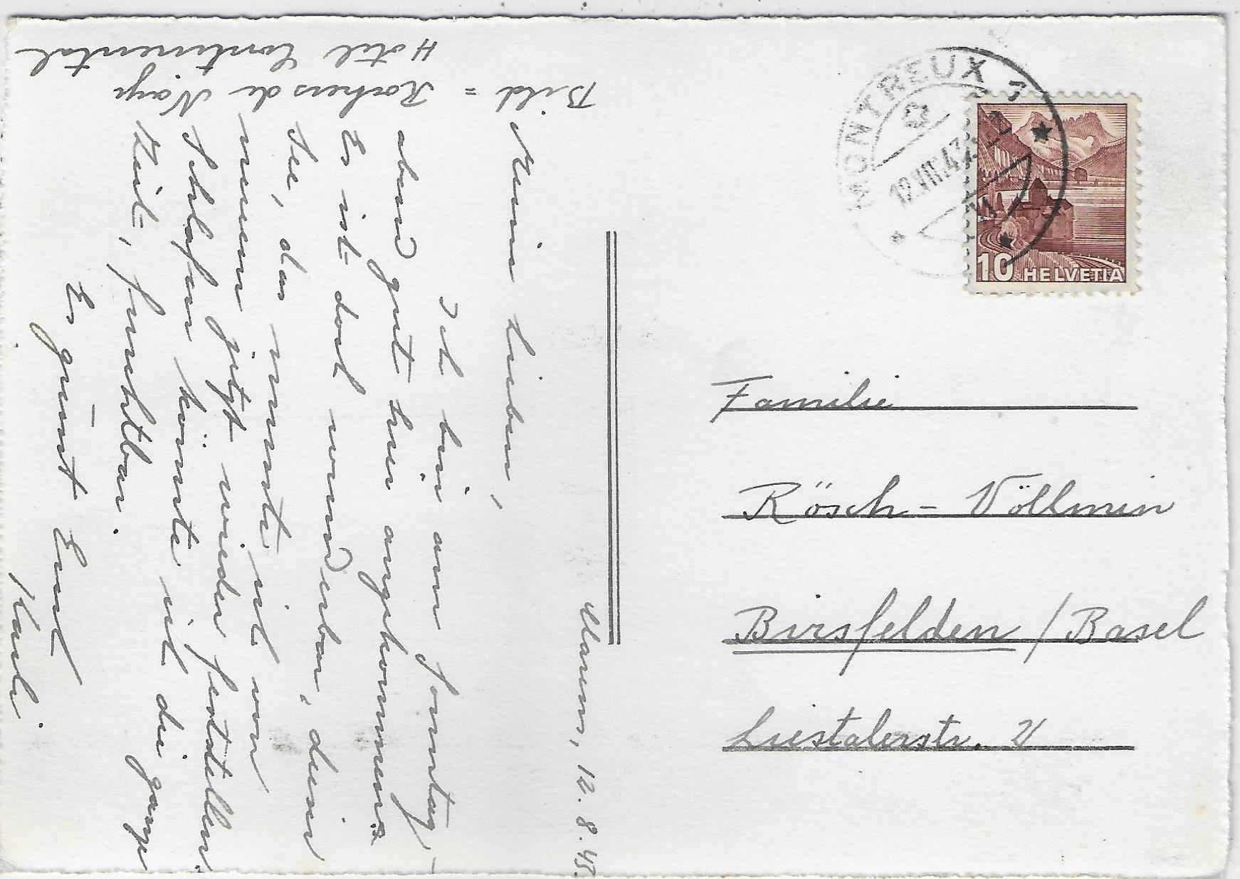 Cartoline postali: Montreux-Territet – Antico da Ettingen venduto da Kartenplanet 1