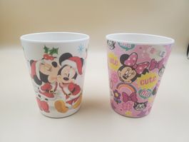 2 gobelets mélamine Disney Mickey et Minnie