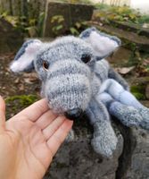 Handgefertigter gestrickter Hund  OOAK Geschenkidee Unikat