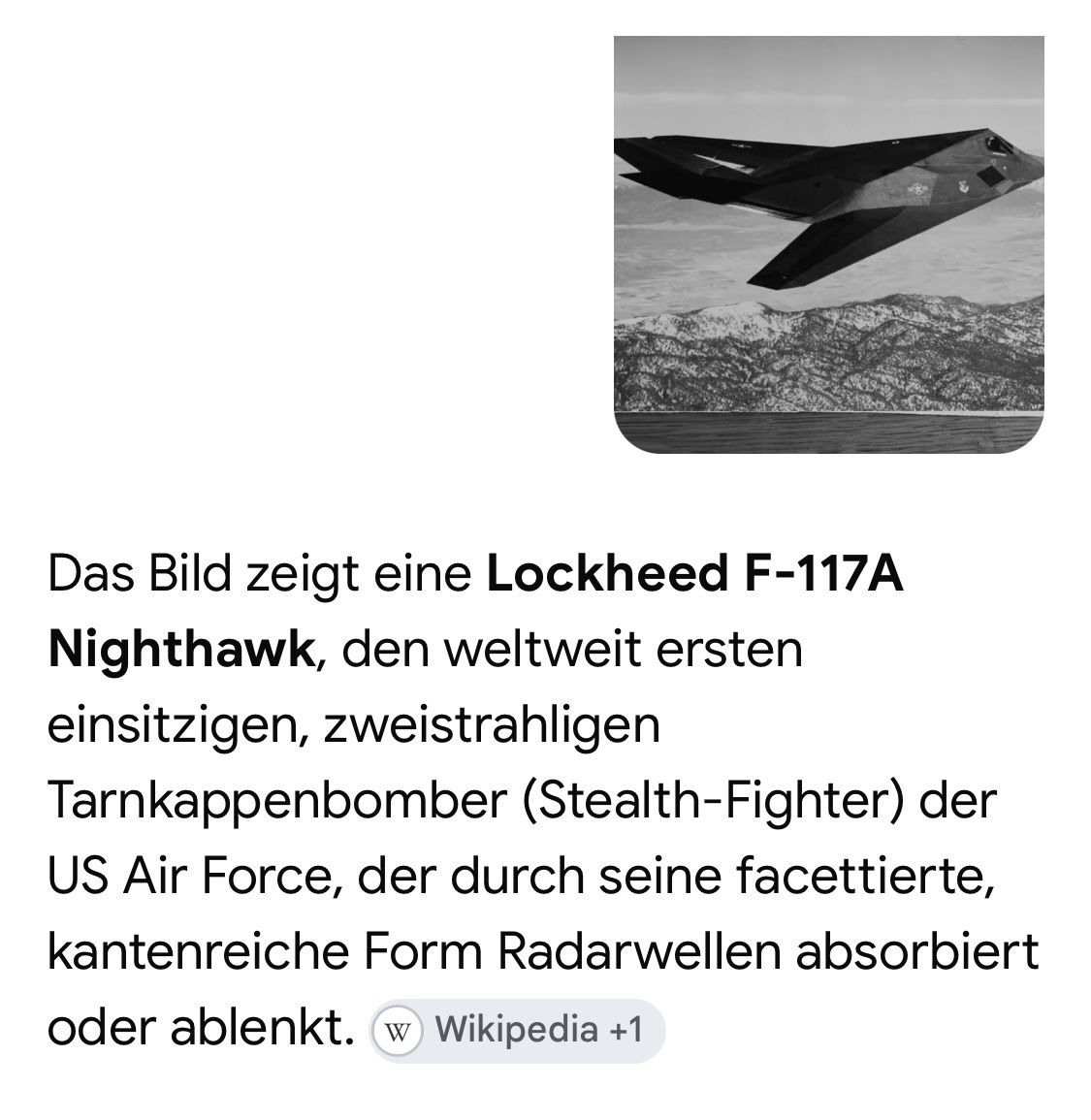 Posters & Illustrations: Foto 1981 einer Lockheed F-117 – D'occasion à Bern par artzeller61 2