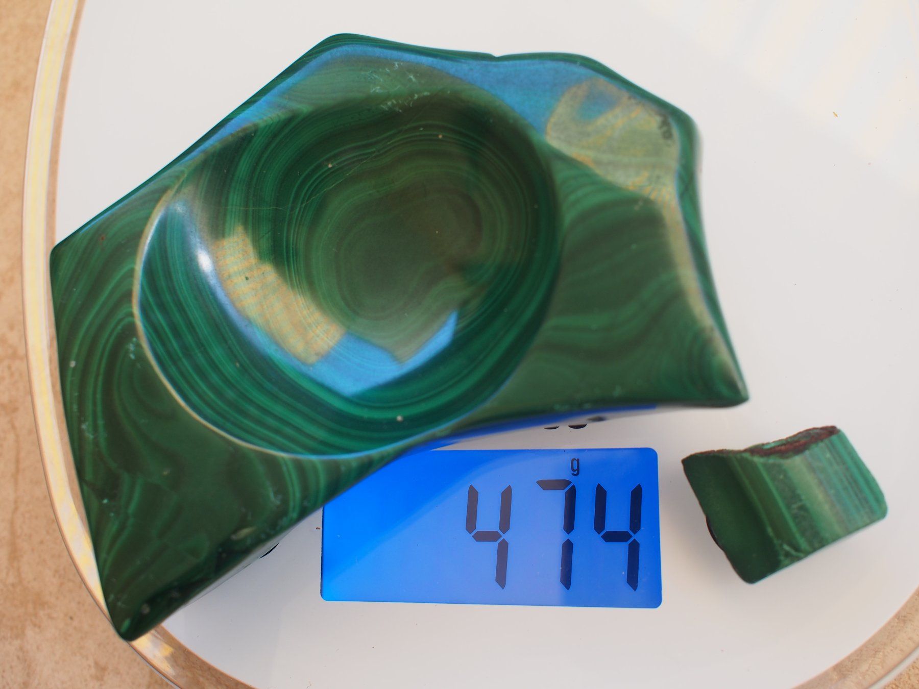 Mineralien & Heilsteine: 11. 2 pièces de malachite – Gebraucht aus Ovronnaz von Etagne68