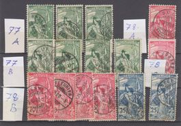 Lot de timbres UPU 1900 (77 - 79)