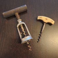 antiker Herkules Zapfenzieher, T  Zapfenzieher mit Horngriff