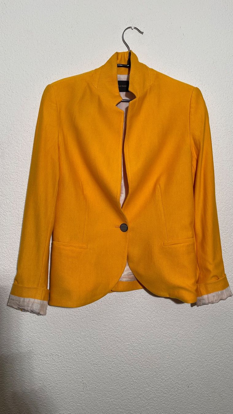 Zara Giacche: ZARA BASIC S M  28/NP65CHF Blazer Jacke Viscose Pe Gelb – Nuovo (secondo la descrizione) da Kölliken venduto da Hap-7 2