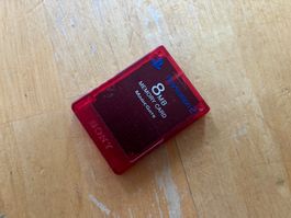 Original Sony Playstation 2 Memory Card (Farbe Rot)