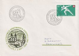 Pro Patria B46 ( 1950) auf Sonderbrief von St.Gallen