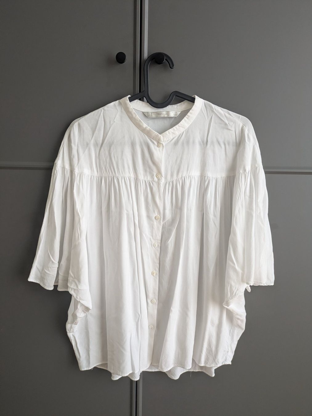 Zara Camicette: Luftiges kurzarm Hemd Zara weiss Gr. M – Usato da Birmensdorf ZH venduto da elz_6ccw