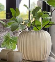 GUAXS Vase Manakara round smoke grey, 1Stk