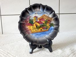Keramik Wandteller, Brissago, hand- gemacht und- bemalt