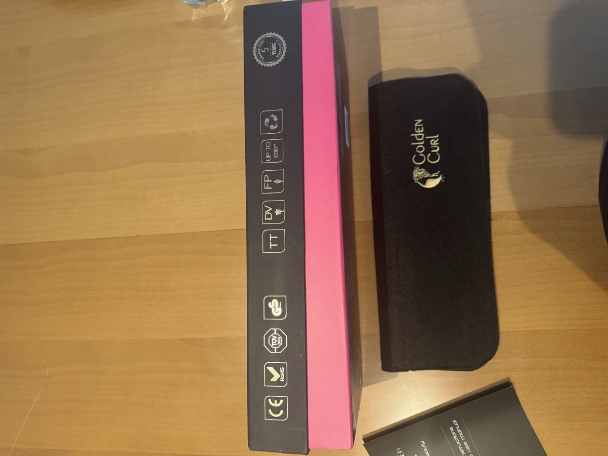 Lockenstäbe & Haarglätter: Golden Curl Glätteisen in Rosa – Gebraucht aus Olten von bir_k96n 4