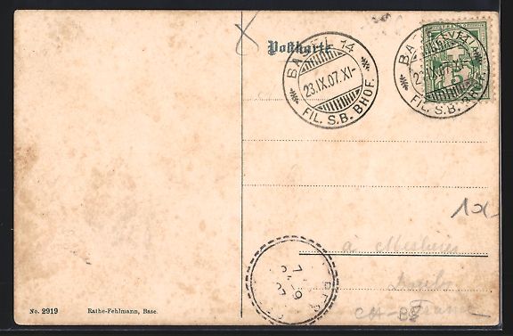 Cartoline postali: Basel, Strassenbahn vor dem Spalenthor – Usato da Berlin venduto da bartko-reher 1