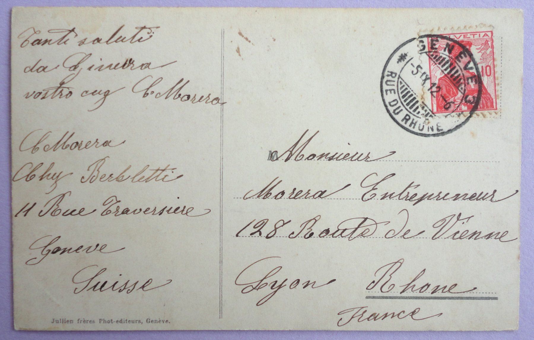 Cartoline postali: Genève - Vue générale – Difettoso da Fétigny venduto da Billy2miny 1