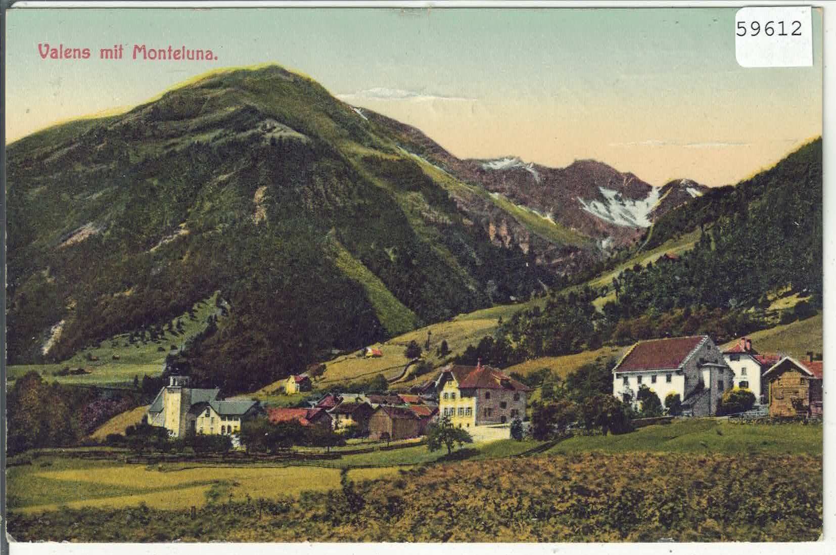Ansichtskarten: Valens mit Monteluna - Litho – Gebraucht aus Ettingen von Kartenplanet