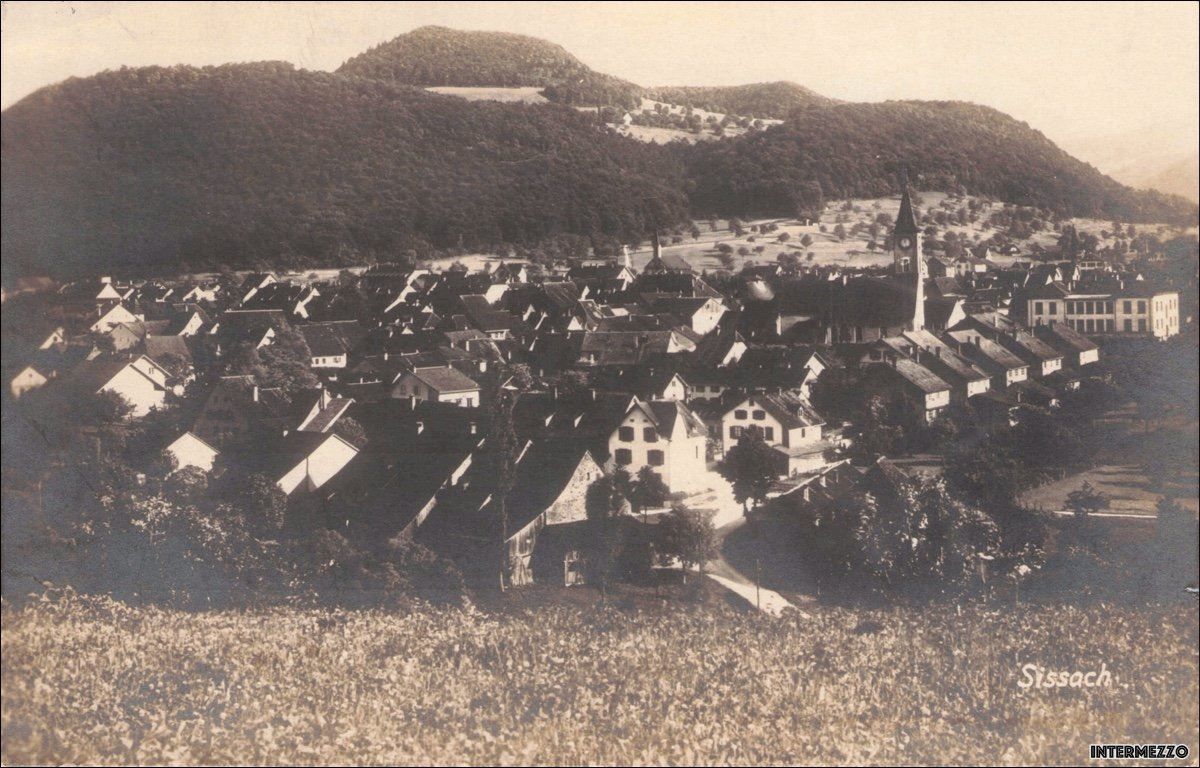 Cartoline postali: Sissach // Gesamtansicht // 1920 – Usato da Basel venduto da intermezzo12