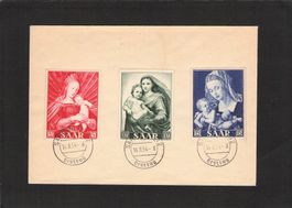 FDC Saar , 14.8.1954 , Mi - Nr. 351 - 353
