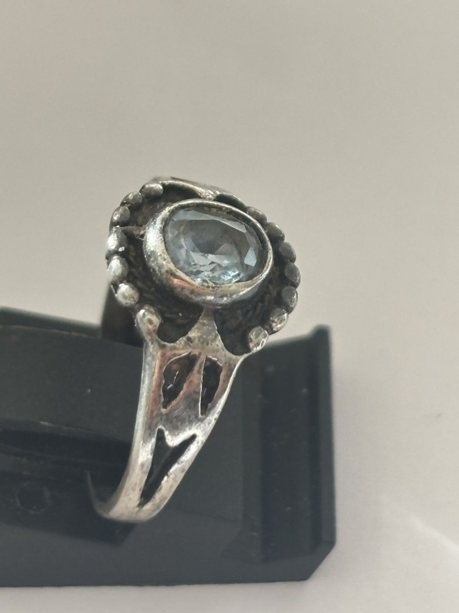 Anelli: Silberring 925 mit hellblauem Stein Vintage Zustand – Usato da Langnau am Albis venduto da flusspflege 3