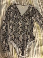 Schlangenmuster Body, Langarm, Gr. S/M Neu!