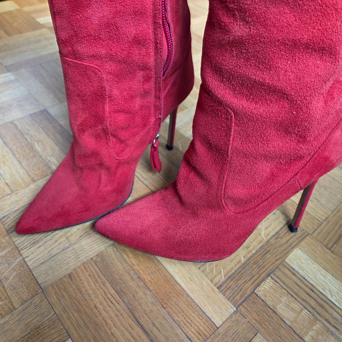 Scarpe da donna: Bottes Pura Lopez daim rouge 36 – Usato da Onex venduto da AF. 2