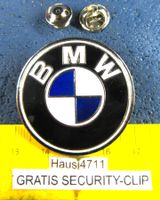 BMW LOGO AUTO/MOTO 2NÄGEL PIN ENAMEL GROSSS 40mm SECURITY-CL